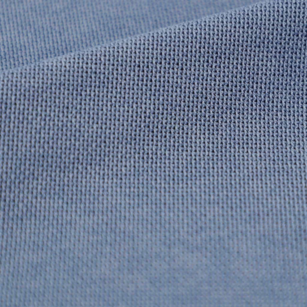 ◇PARTIMENTO◇ RIBBED STRIPE KNIT MUFFLER_PASTEL BLUE Women's Blue and White Textured Knit Striped Jumper - Sandpiper